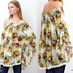 Jodifl Sunflower Boho Swing Tunic NWT Size S